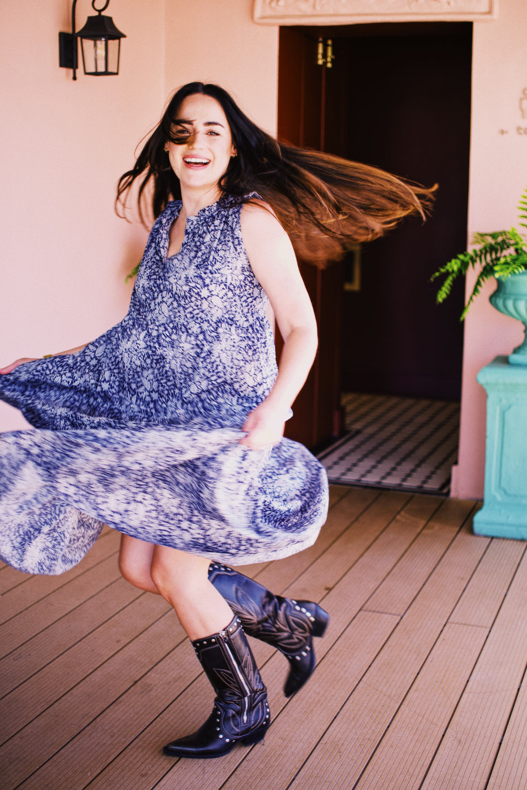 Liberty Starry Night Tiered Dress