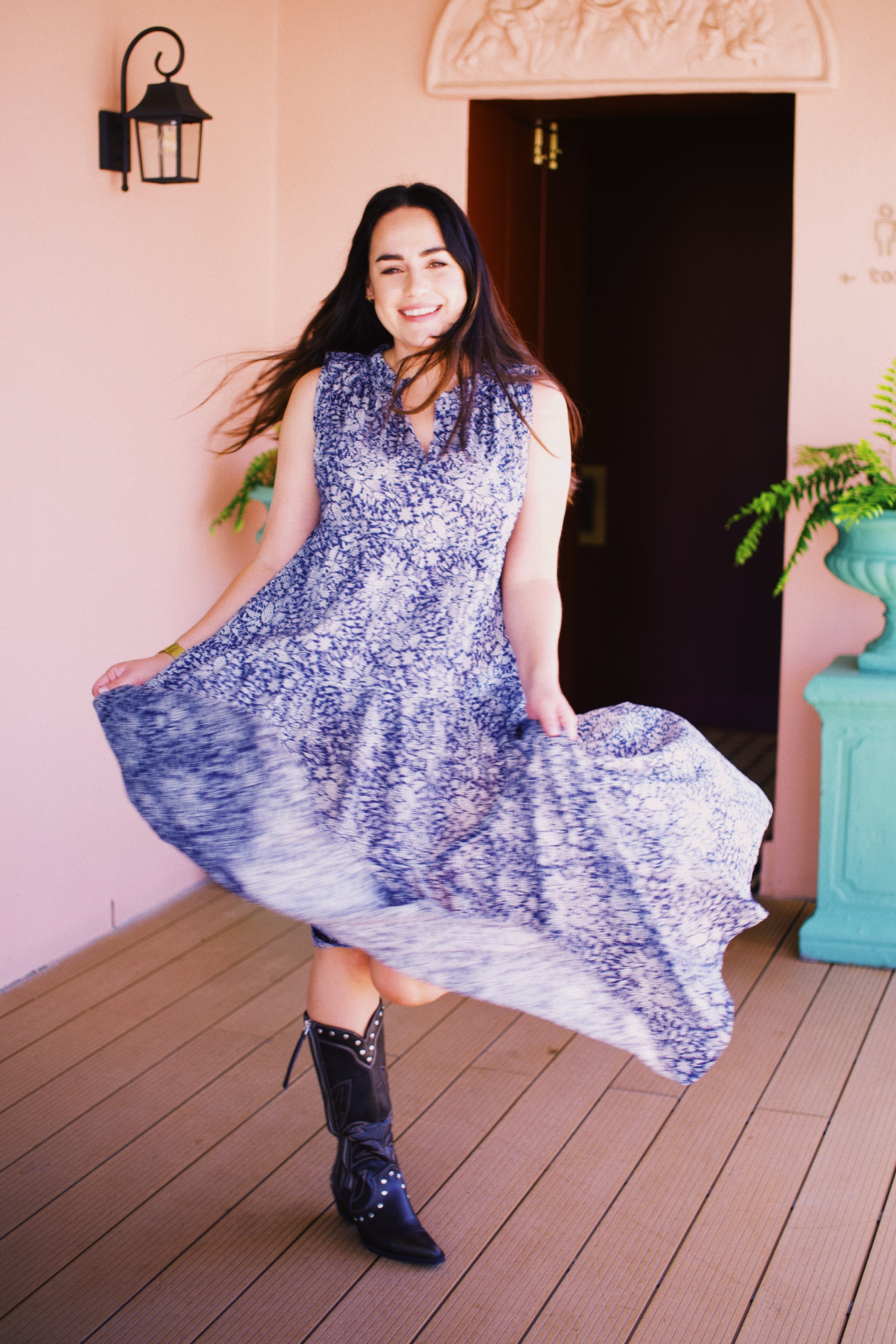 Liberty Starry Night Tiered Dress