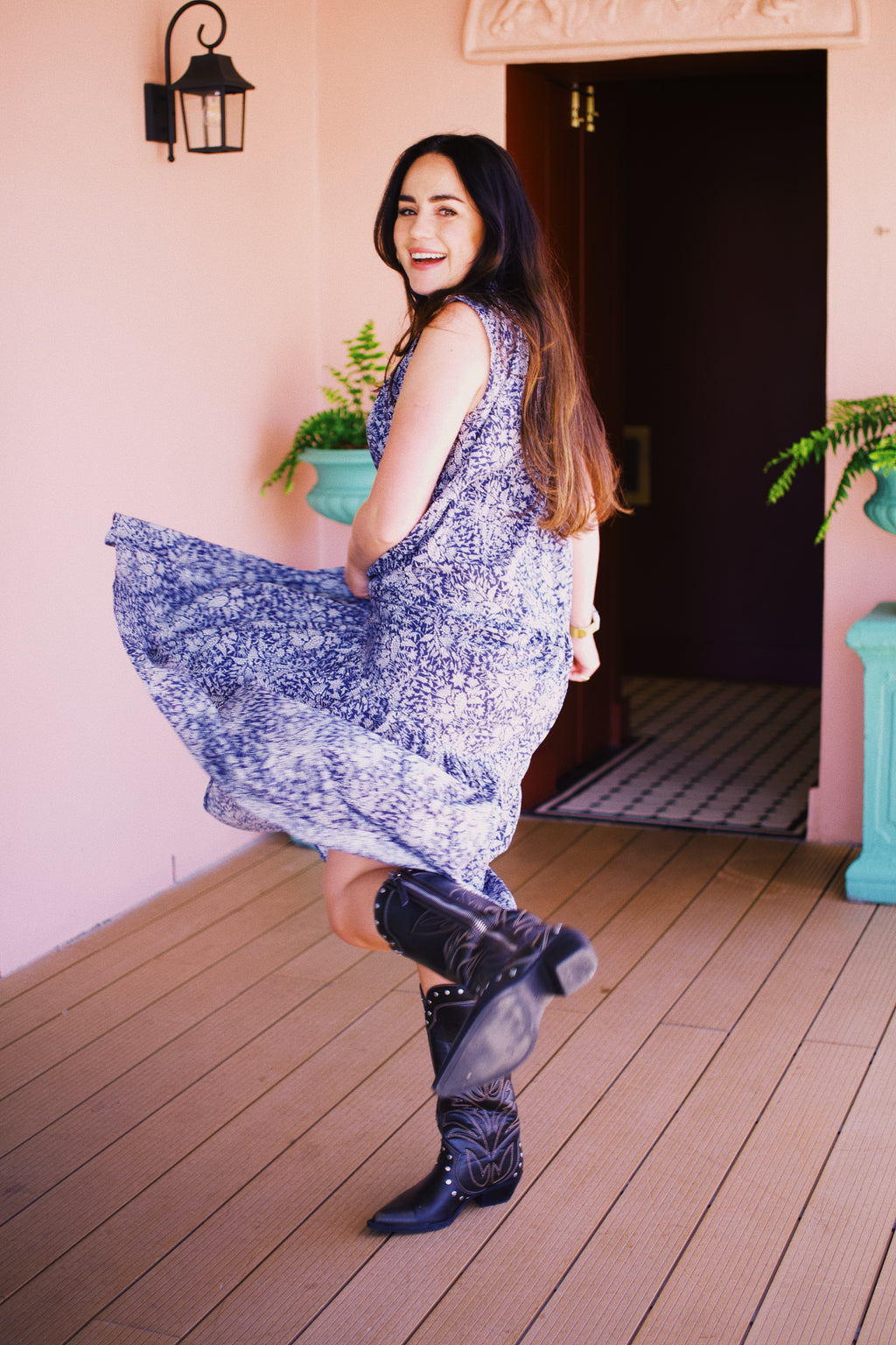 Liberty Starry Night Tiered Dress