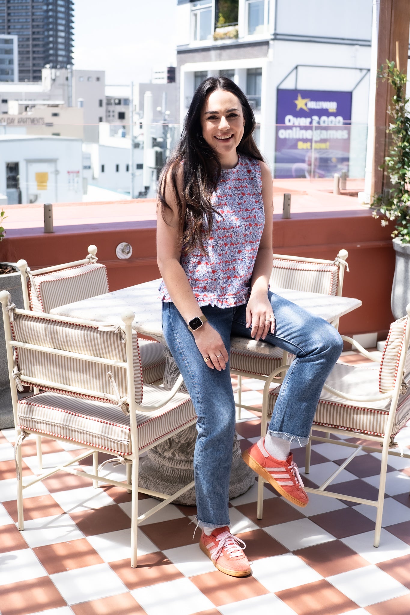 The Amélie Top in Liberty Denim